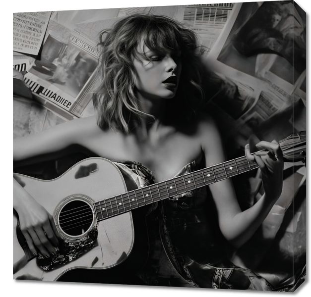 Obraz 60x60cm Młoda Gitarzystka zdjęcie 1
