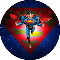 Opłatek na tort Urodziny Super Man Logo Postać Bohater Avengers