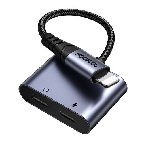 adapter audio 2w1 joyroom sy-l02 lightning do 2x lightning (czarny) na Arena.pl