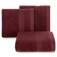 Ręcznik frotte z lśniącą bordiurą BARI 70X140 bordowy