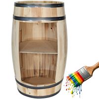 Szafka barowa beczka drewniana minibar surowe drewno stojak butelki