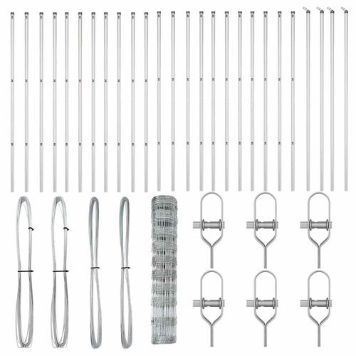 Ogrodzenie pastwiskowe Srebrny 50 x 1 m Stal galwanizowana na Arena.pl