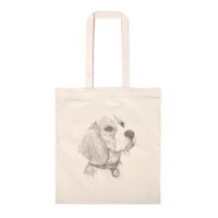 Torba na zakupy bawełniana zakupowa 37x41 cm eko stylowa z wzorem psa