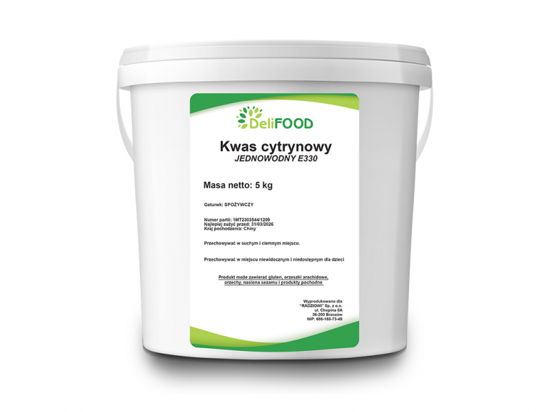 Kwas Cytrynowy Jednowodny E330 5kg zdjęcie 1