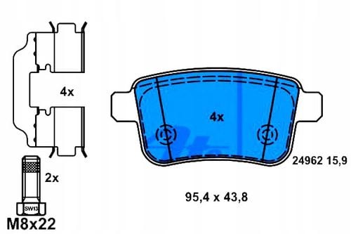 KLOCKI HAM TYL RENAULT KANGOO 08- ATE na Arena.pl