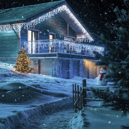 SOPLE FLASH 500 LED ZEWNĘTRZNE BIAŁE ZIMNE CHOINKOWE lampki z Flashem GRUBE na Arena.pl