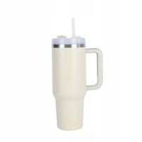 KUBEK TERMICZNY ZE SŁOMKĄ 1200ML KUBEK TERMICZNY ZE SŁOMKĄ KREMOWY