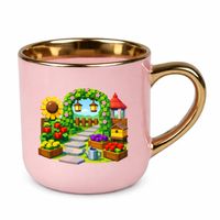 Grow a garden - elegancki kubek na prezent Różowy OGRÓD DZIAŁKA KWIATY