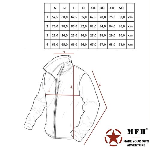 Kurtka Pikowana Bundeswehr MFH - Oliwkowa, Rip Stop, Zamek Błyskawiczny S na Arena.pl