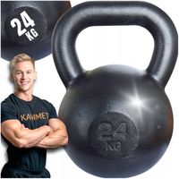 Kettlebell żeliwny 24kg kettle kula odważnik hantla ciężar do ćwiczeń fit