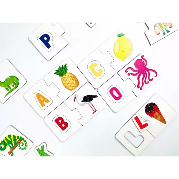 Puzzle sensoryczne 72 elementy. Literki zdjęcie 4