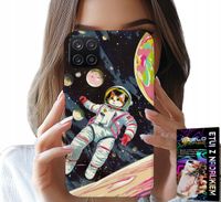 ETUI DO SAMSUNG GALAXY A22 5G - KOCI ASTRONAUTA KOT KOSMOS OBUDOWA CASE