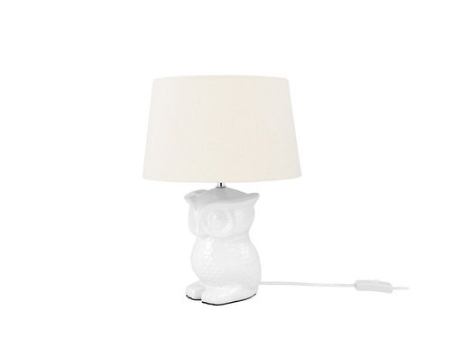 Lampka Nocna Ceramiczna Biała Owl na Arena.pl
