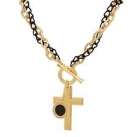 Naszyjnik krzyżyk i monety (C21/WIO/09AU-KOLOR)