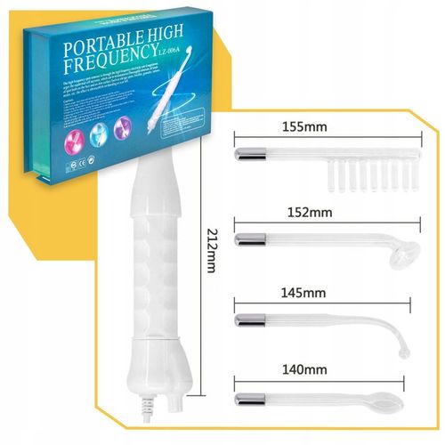 DERMA WAND PRO darsonval 4 elektrody peloty najmocniejszy do skóry twarzy na Arena.pl