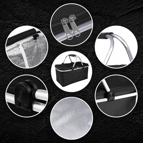 KOSZ PIKNIKOWY SKŁADANY KOSZYK TERMICZNY NA ZAKUPY PIKNIK RÓŻNE WZORY na Arena.pl