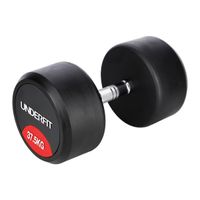 Hantla gumowana 37,5 kg UNDERFIT do ćwiczeń siłowych fitness