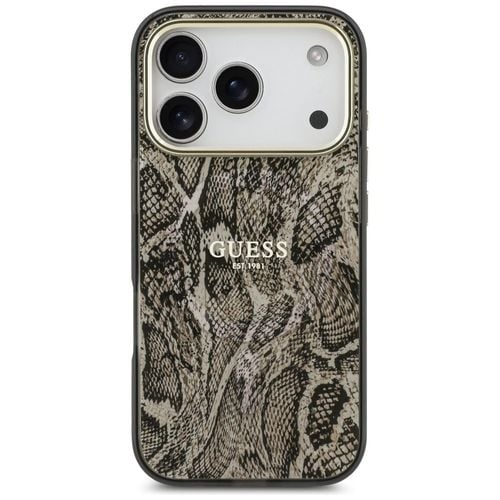 Etui Guess Python Pattern MagSafe do iPhone 17 Pro Max brązowy na Arena.pl