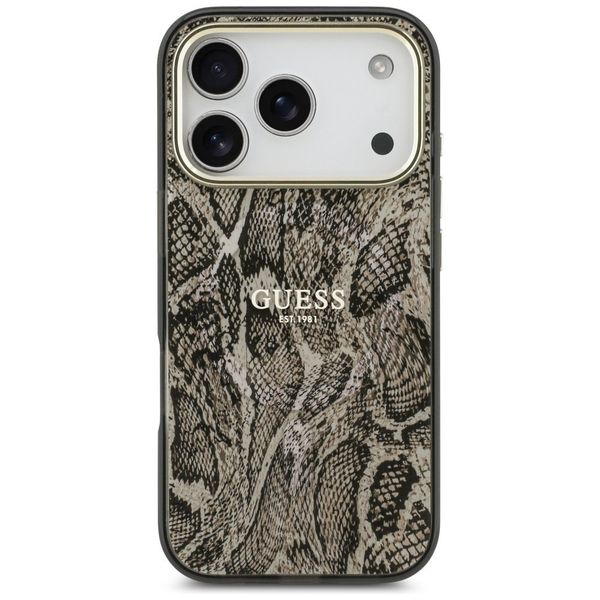Etui Guess Python Pattern MagSafe do iPhone 17 Pro Max brązowy zdjęcie 3