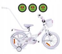 ROWEREK DZIECIĘCY 16 CALI ROWER DLA DZIEWCZYNKI KOSZYK I PROWADNIK + GRATIS