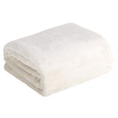 Koc Cindy5 D91 kremowy 170X210 cm mikrofibra flano