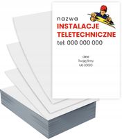 Ulotki A4 1000 szt reklamowe INSTALACJE TELETECHNICZNE + PROJEKT GRATIS