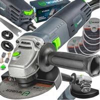 SZLIFIERKA KĄTOWA DIAX KĄTÓWKA Z REGULACJĄ MOCNA 1500W 125MM + 6 TARCZ