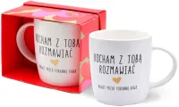 Kubek dla Ukochanej Osoby Kocham z Tobą rozmawiać, nawet przed poranną kawą