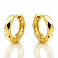 kolczyki ze stali szlachetnej platerowane 14k złotem, zapięcie angielskie