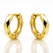 kolczyki ze stali szlachetnej platerowane 14k złotem, zapięcie angielskie