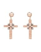 kolczyki krzyże z cyrkoniami