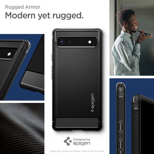 spigen rugged armor google pixel 6a matte black na Arena.pl