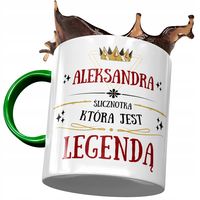 Kubek Zielony Dla Aleksandry Koleżanki Żony Z Nadrukiem Ze Zdjęciem