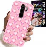 ETUI DO XIAOMI REDMI 9 - SERCA KRATKA RÓŻOWA OBUDOWA CASE + SZKŁO