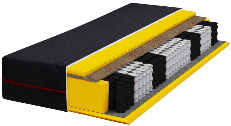 Materac BLACK 120x200 POCKET KOKOS MASUJĄCY 24cm zdjęcie 1