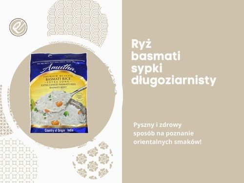 Ryż basmati indyjski długoziarnisty sypki premium rice amutha 1kg na Arena.pl