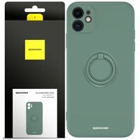 ETUI MATOWE DO IPHONE 11 SPACECASE SILICONE RING SILIKONOWE + SZKŁO