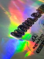 Naklejki samoprzylepne HOLOGRAFICZNE HOLO z twoim LOGO grafiką 100 szt 7 cm