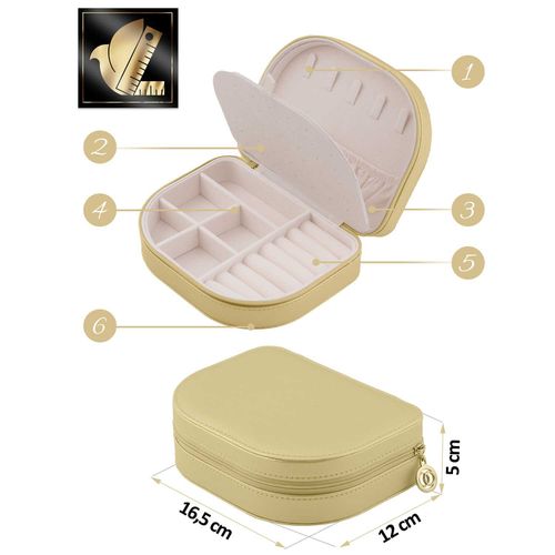 Szkatułka na biżuterię Massido MS-707 - złota na Arena.pl