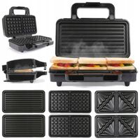 OPIEKACZ GOFROWNICA TOSTER Lund czarny 900 W