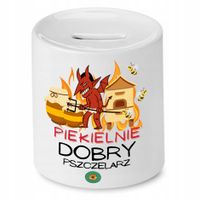 Skarbonka Dla Piekielnie Dobrego Pszczelarza Z Nadrukiem Ze Zdjęciem