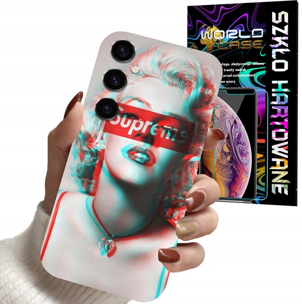 ETUI CASE DO SAMSUNG S24 - Monroe MODNE KOBIECE WZORY + SZKŁO zdjęcie 1