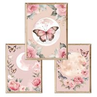 Zestaw trzech plakatów dla dzieci Moon Butterfly