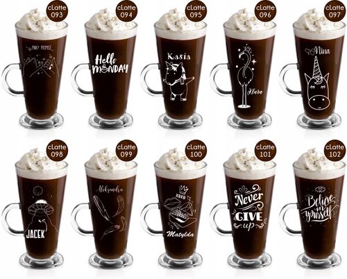 Szklanka latte z grawerem PREZENT dla faceta męża na Arena.pl