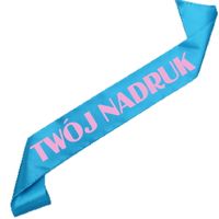 Szarfa turkusowa  z Twoim nadrukiem w kolorze jasnego różu