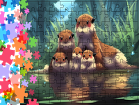 Puzzle tradycyjne Zwierzęta - Wydry
