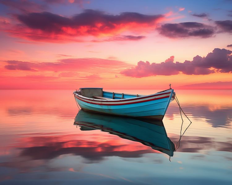 Plakat 50x40cm Spokój przed Połowem zdjęcie 1