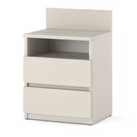 Szafka nocna duża stolik nocny pojemna do sypialni 2 szuflady kaszmir