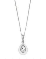 naszyjnik z zawieszką koło z kryształem (c13590ag)