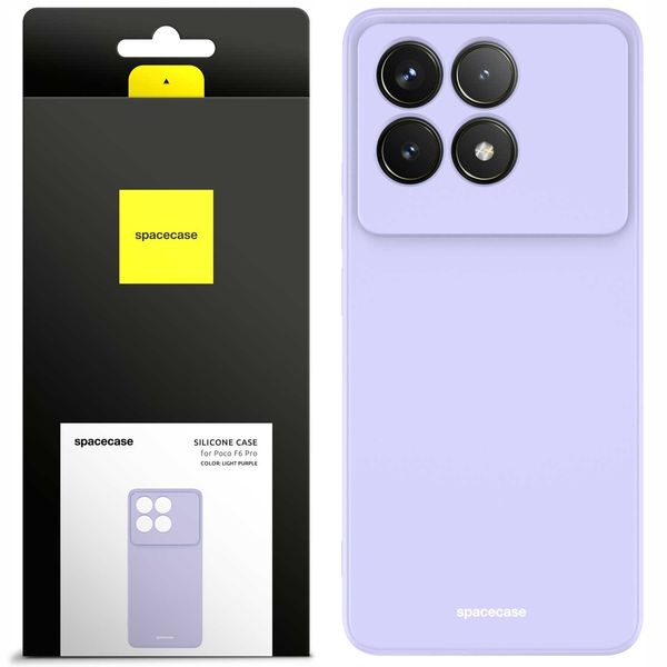 Spacecase Silicone Case Poco F6 Pro light purple zdjęcie 1